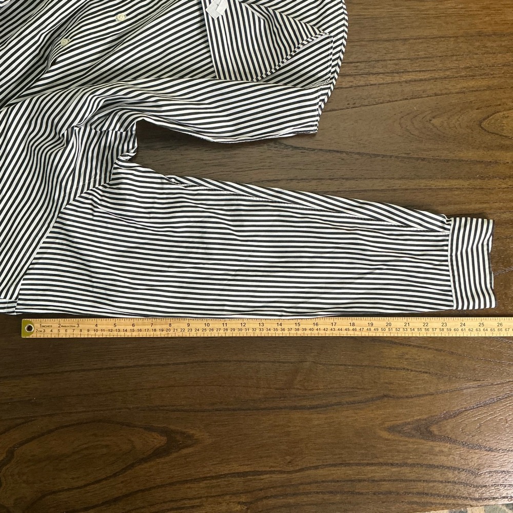 Ralph Lauren Mens Classic Fit Striped Button Down Shirt XL Navy Blue White Pony - Picture 7 of 7